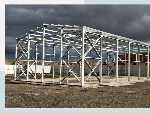 Двускатные ангары в Крымск от 622 руб. за квадрат