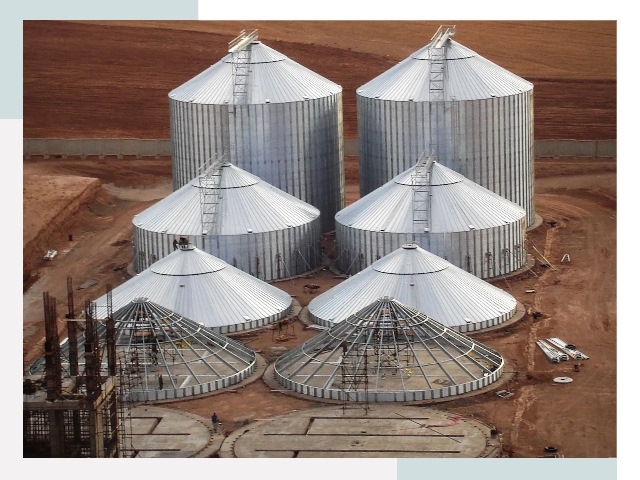 Строительство зерновых силосов в Крымске