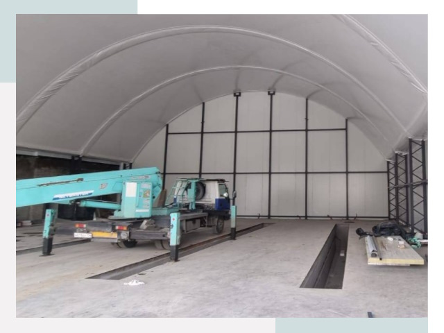 Внутреннее оснащение ангаров в Крымске