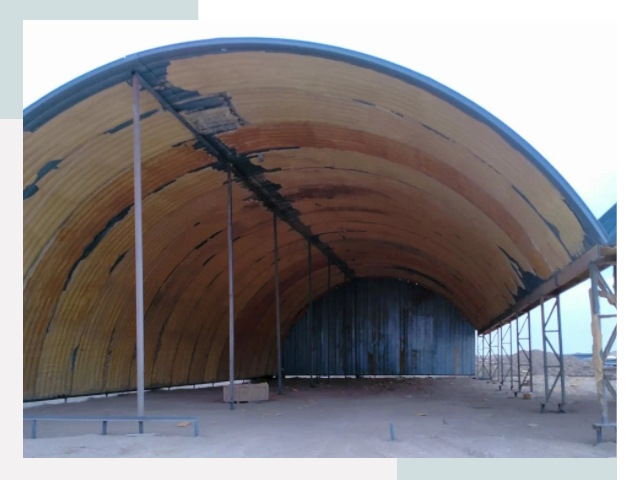 Реконструкция ангаров в Крымске